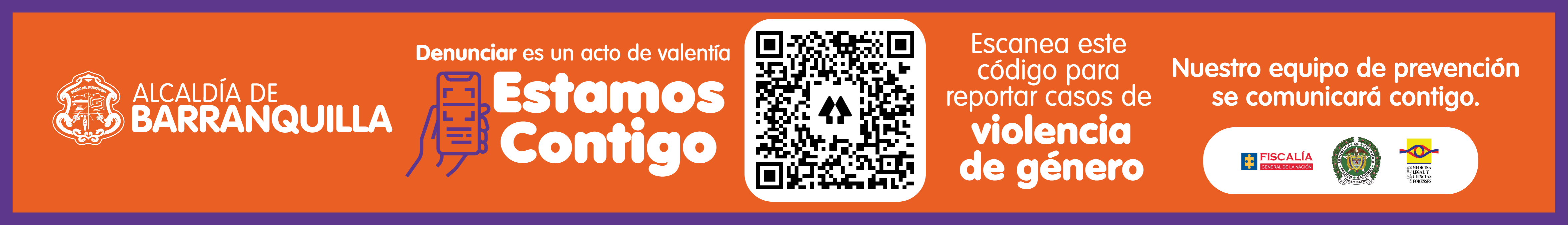 banner con campaña contra la violencia de género