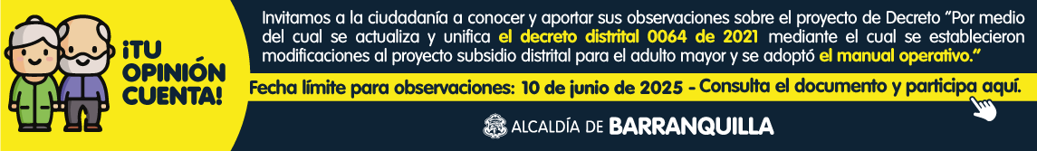 Participa en el proyecto decreto del subsidio distrital para el adulto mayor.
