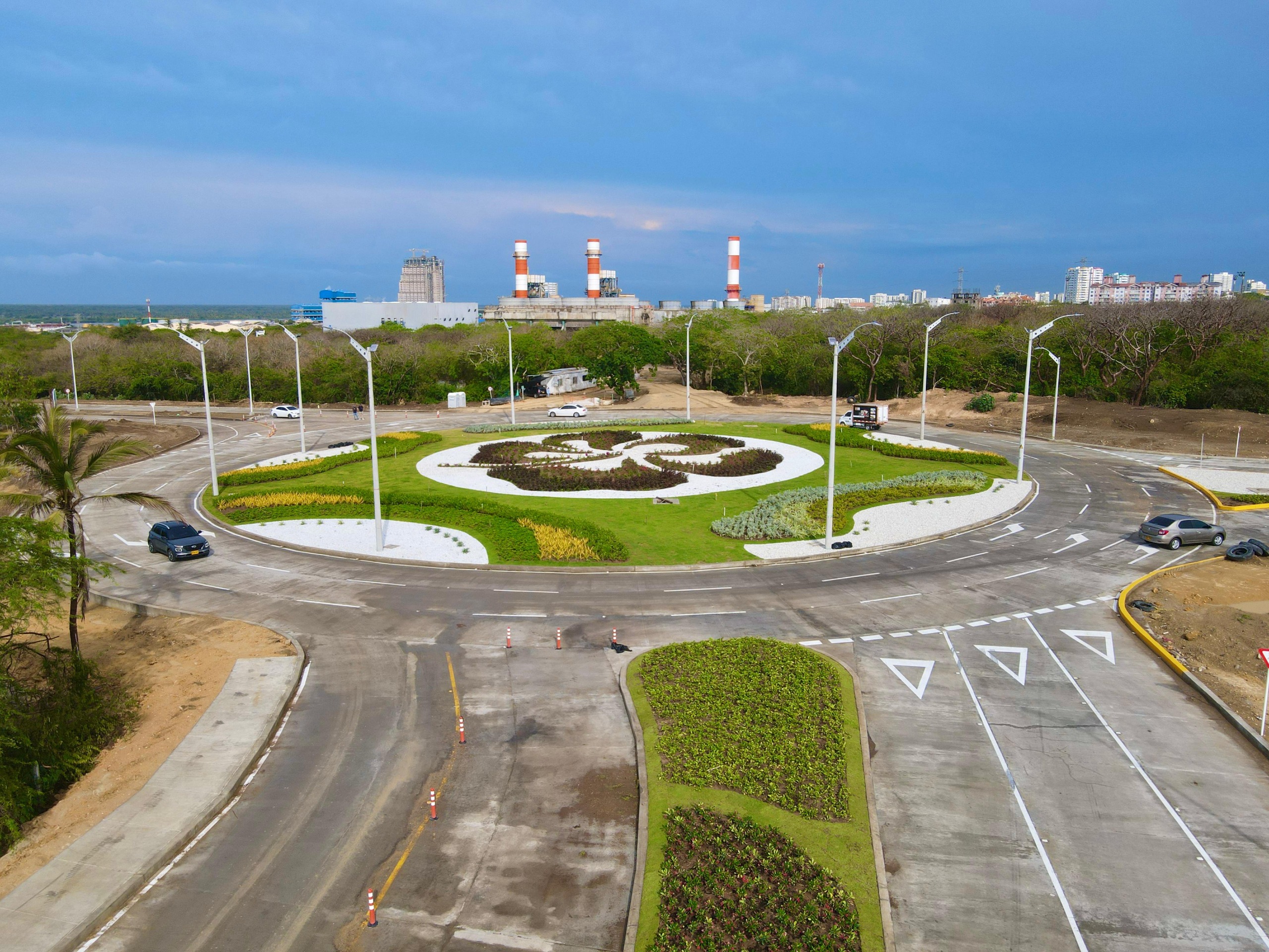 Vista panorámica de rotonda calle 98.
