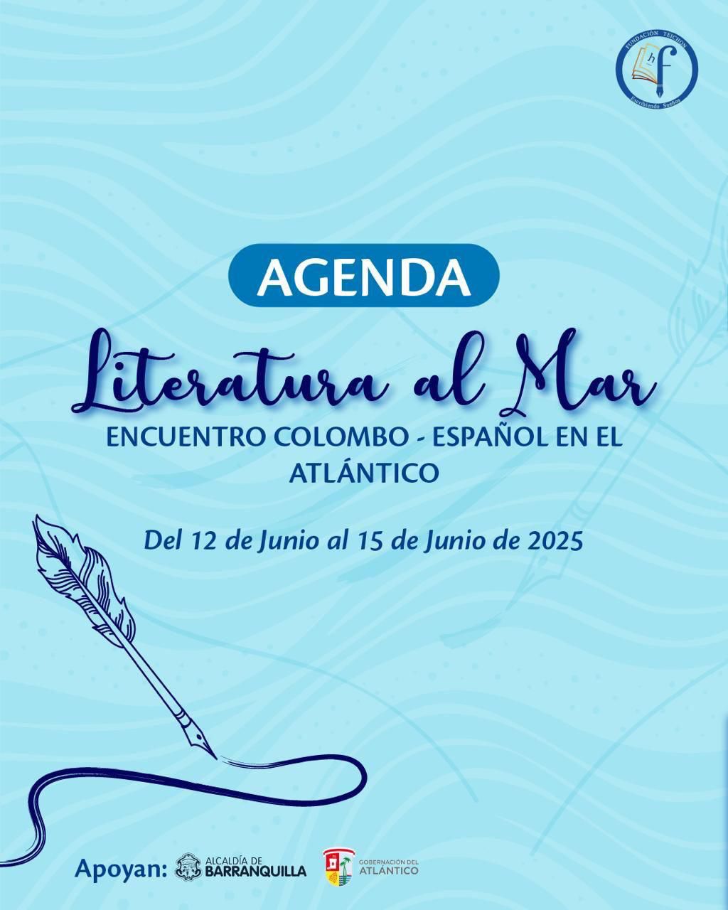 Pieza gráfica de la agenda Literatura al Mar.