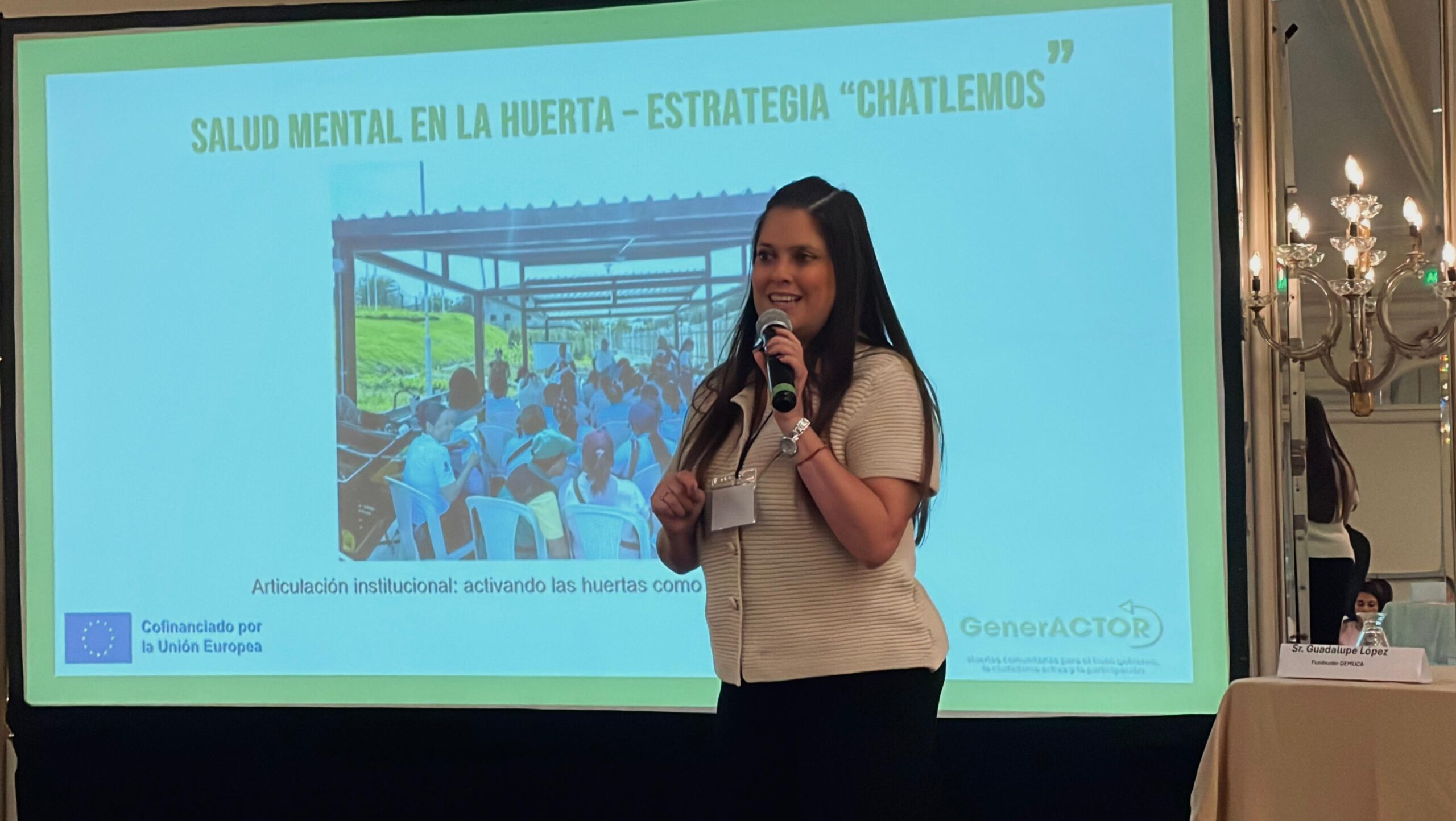 María Eugenia Yunis durante su presentación en Foro de ciudadaes sostenibles