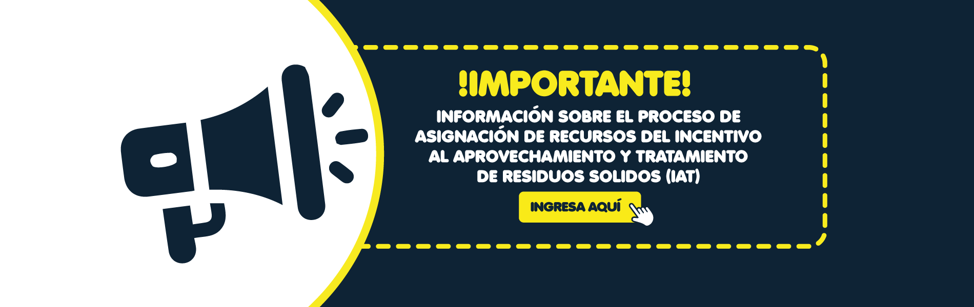 Banner Informativo Aprovechamiento y Tratamiento de Residuos Sólidos.