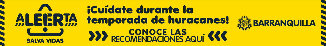 Banner alertando sobretemporada de huracanes