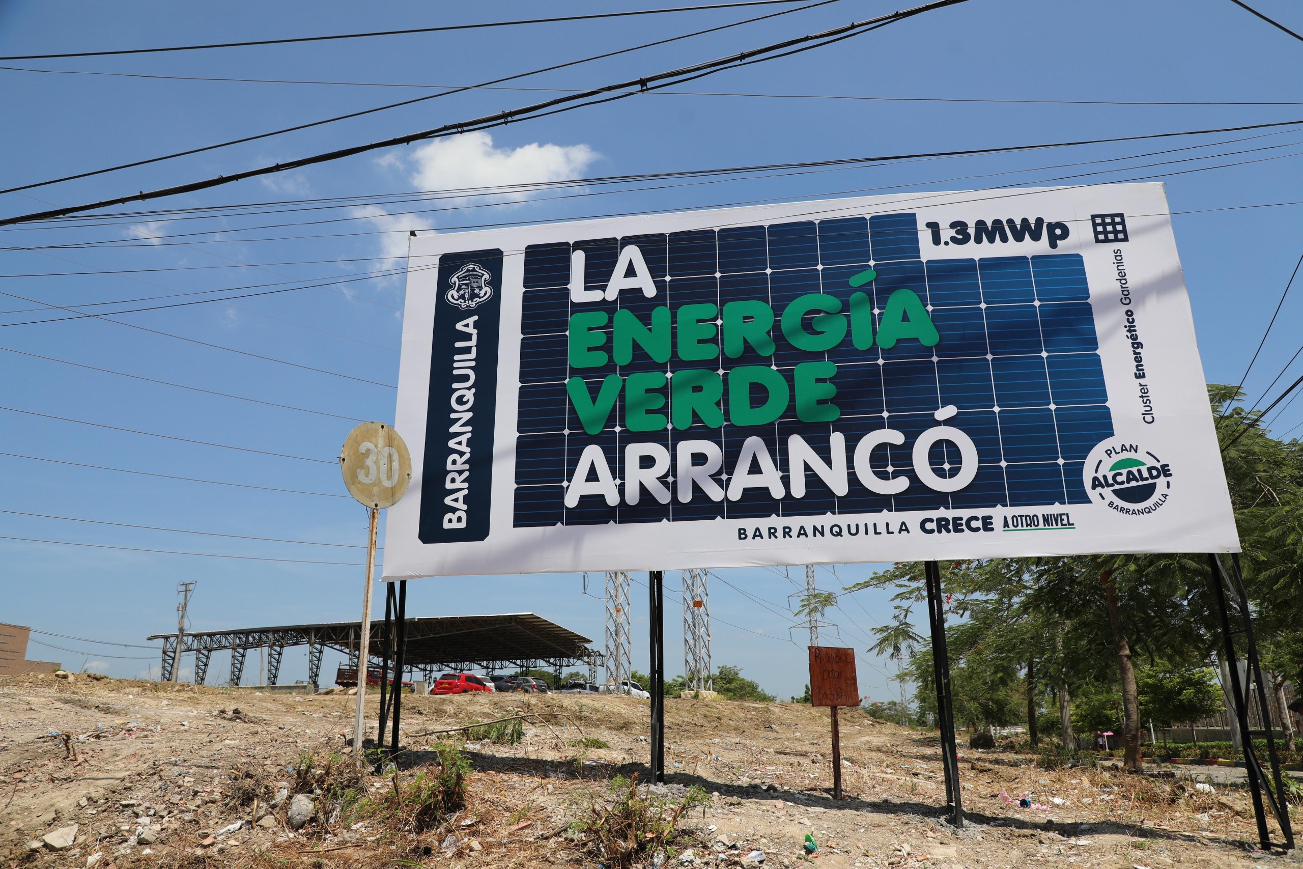 Valla de energía verde