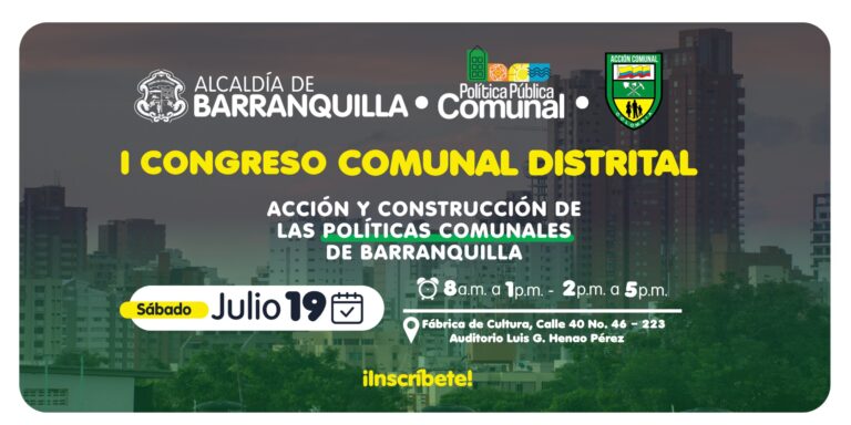 Afiche del I Congreso Comunal Distrital en Barranquilla