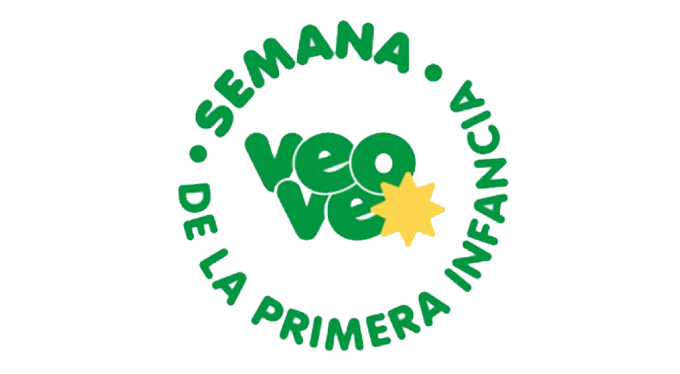 Logo circular de campaña Veo veo, Semana de la Primera Infancia.