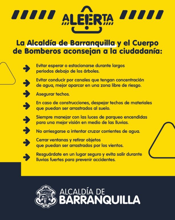 Pieza gráfica sobre recomendaciones de lluvias.
