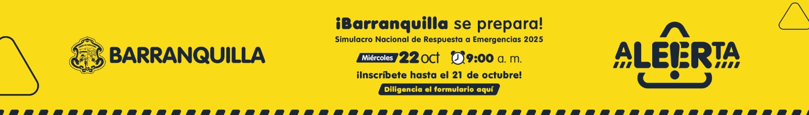 Pieza gráfica de simulacro distrital 2025.