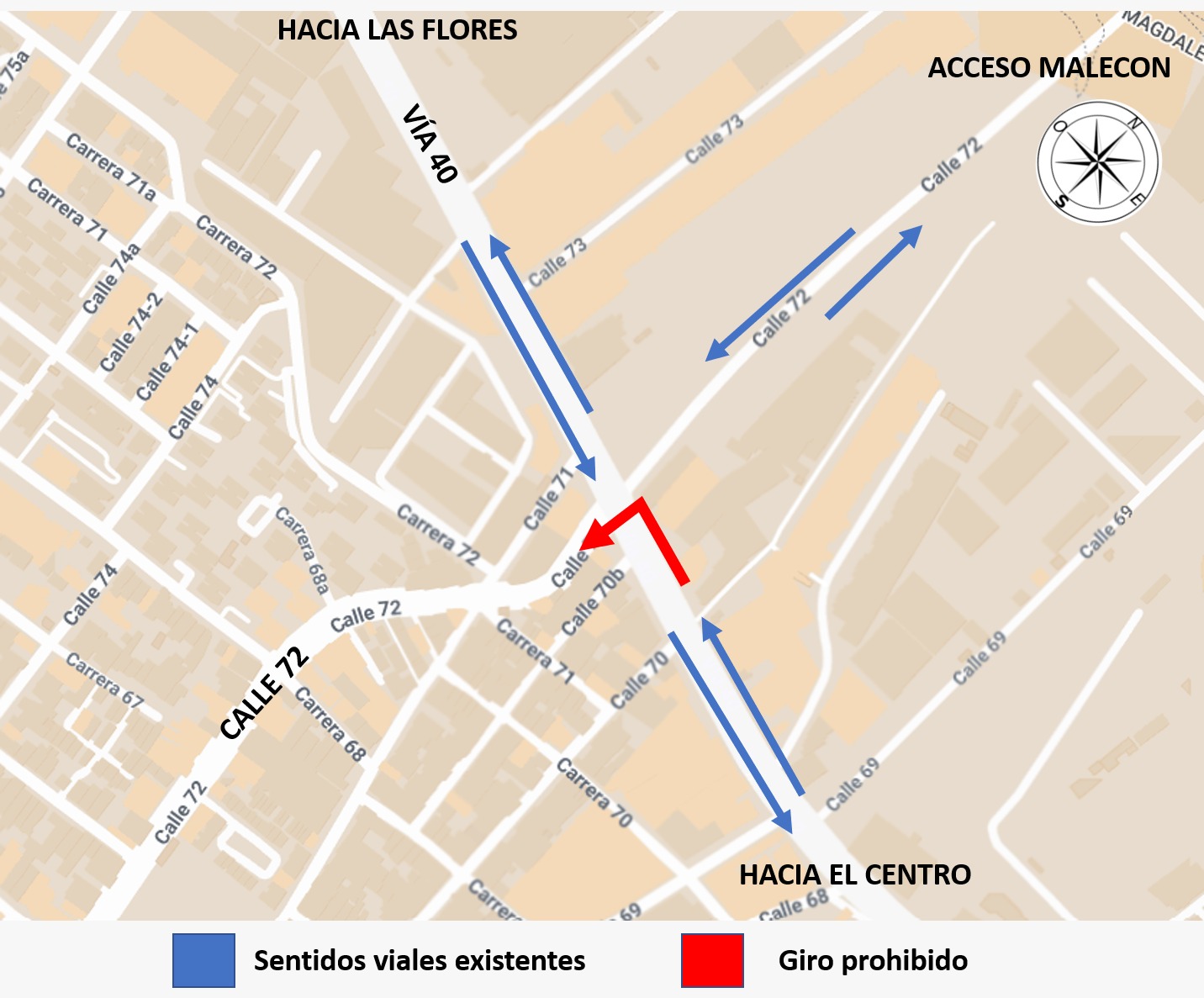 Para mejorar la seguridad vial nuevas medidas de tránsito en vía 40 –  Alcaldía de Barranquilla, Distrito Especial, Industrial y Portuario