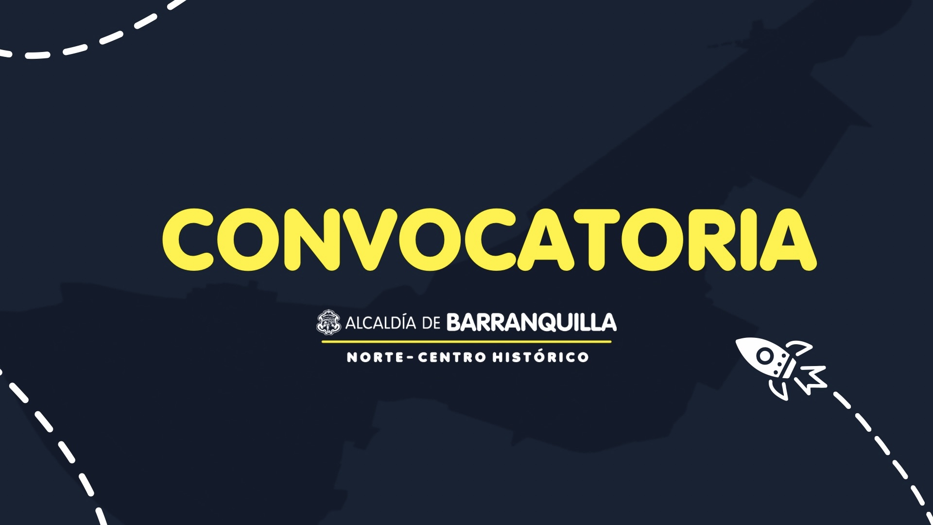Pieza con texto que dice: convocatoria