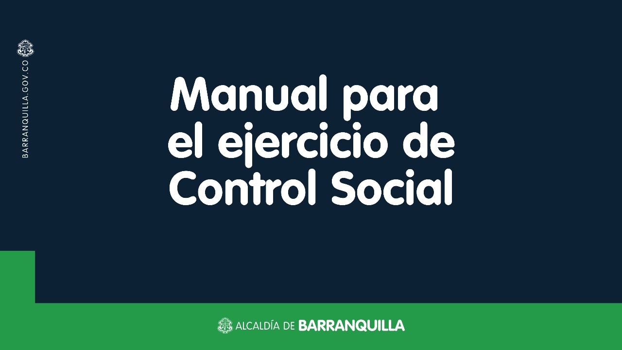 Imagen del manual para el ejercicio de control social