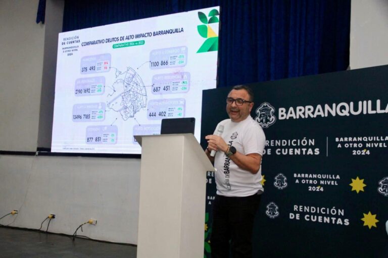 El jefe de la oficina de Seguridad y Convivencia Ciudadana, Yesid Turbay, durante la rendición de cuentas.