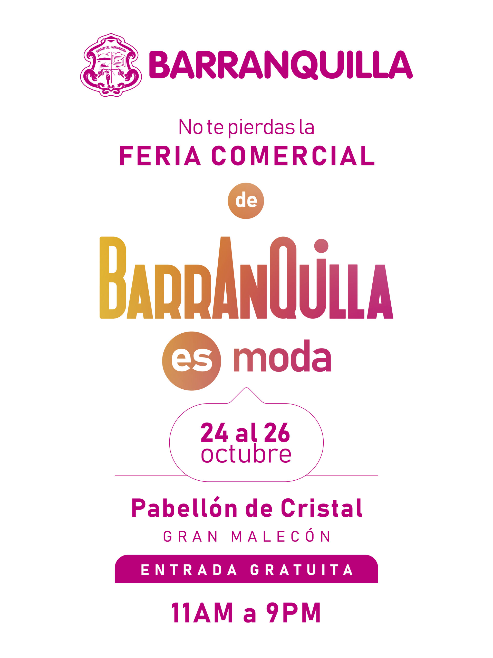 Este fin de semana se llevará a cabo la Feria Comercial de Barranquilla es Moda aviso feria comercial