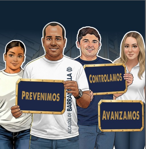 Ilustración de funcionarios con carteless en sus manos referentes al control interno