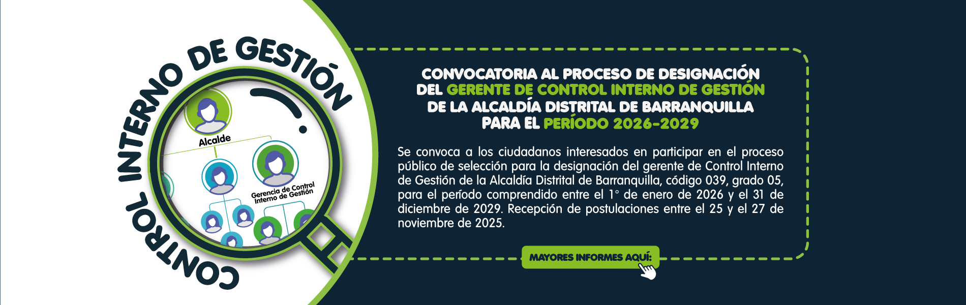 Banner Convocatoria Gerente Control Interno 