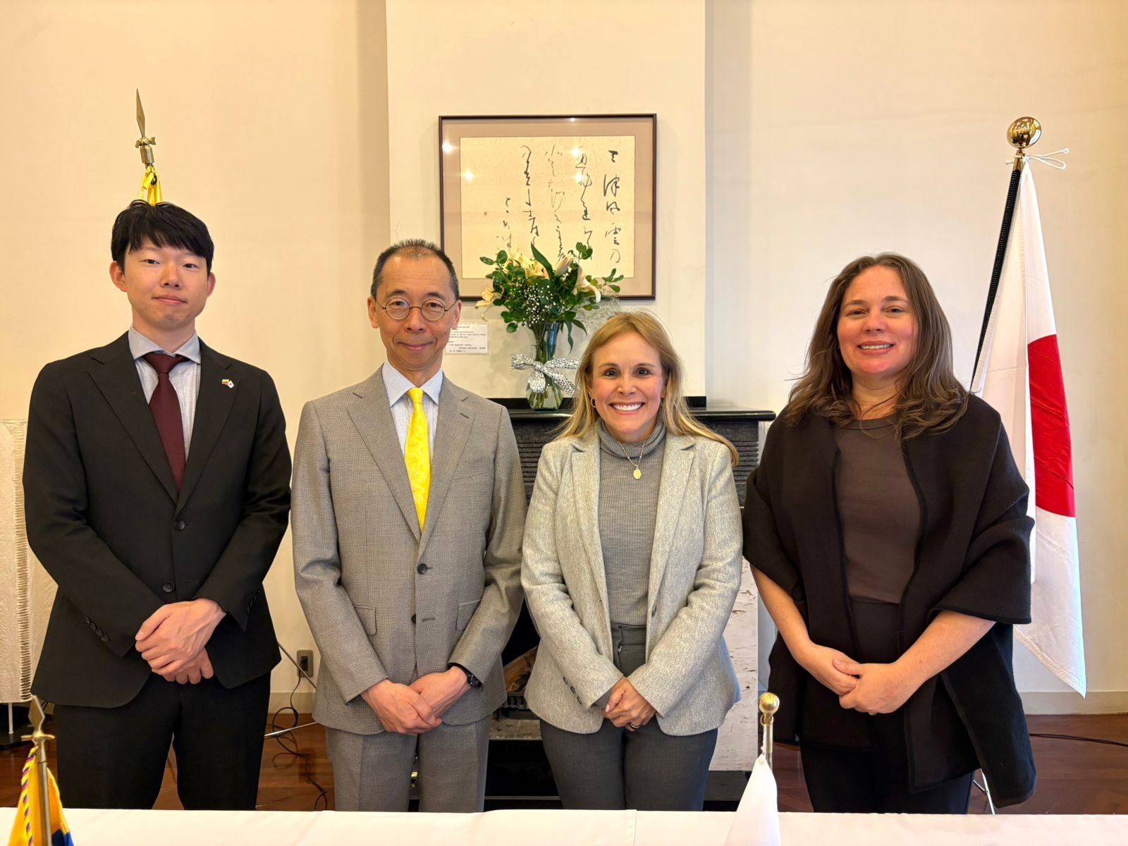 Funcuonarios de la Embajada de Japón y de la Alcaldía de Barranquilla